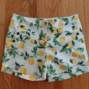 Isaac Mizrahi Lemon Patterned Shorts Size 14